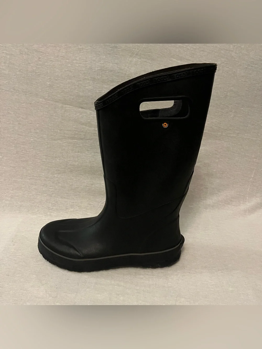 Bogs Black Waterproof Tall Pull-On Rain Boots with Easy Handles